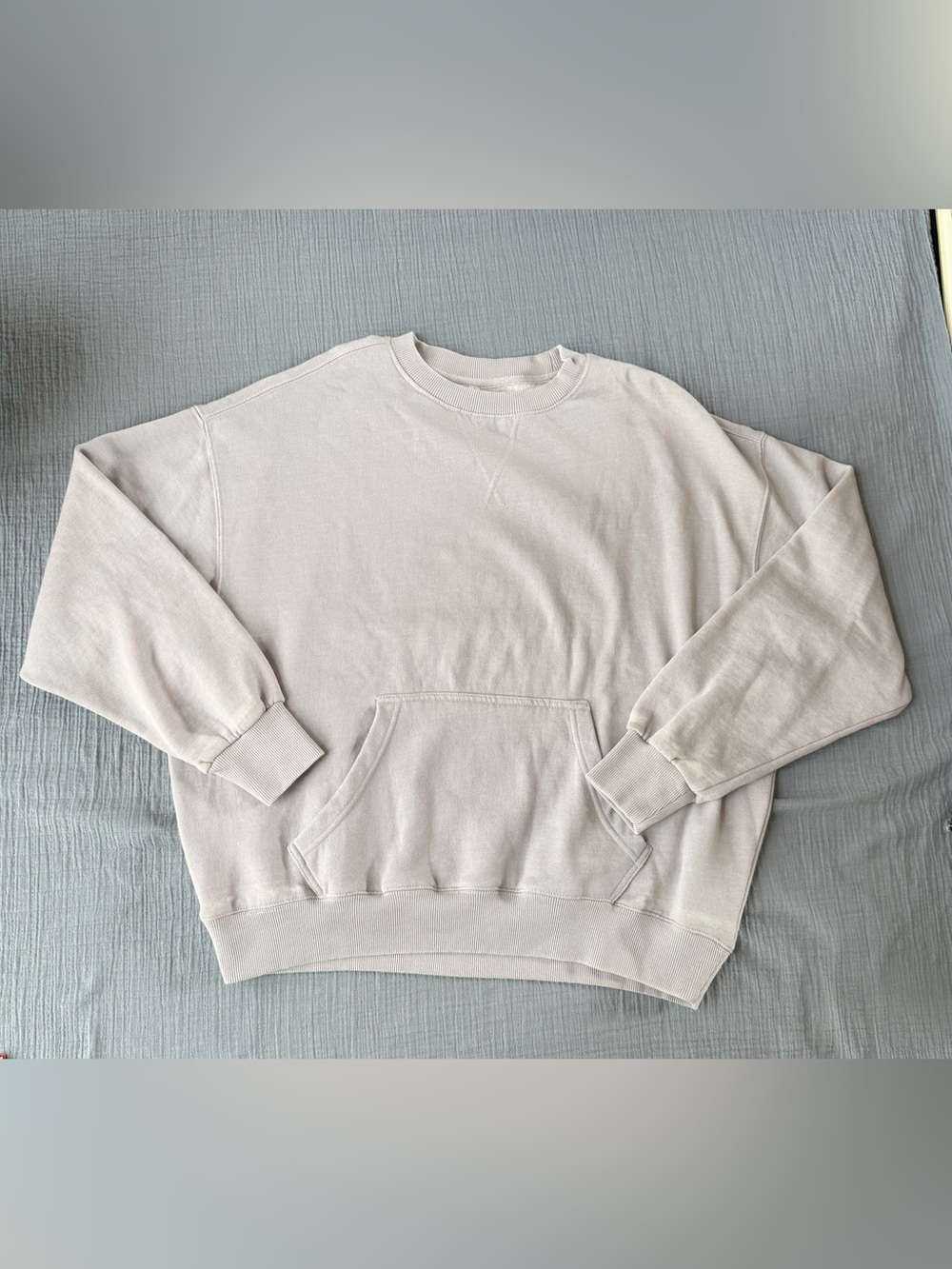 Free People Oversized Crewneck Sweatshirt in Pale Lavendar